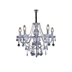 Lustre Pendente Taschibra Glam 5 Transparente E14 Bivolt