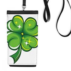 Four Leaf Clover Ireland St. Patrick's Day bolsa para celular suspensa bolso preto