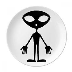 Universo e alienígena Placa decorativa de porcelana Salver Prato de jantar