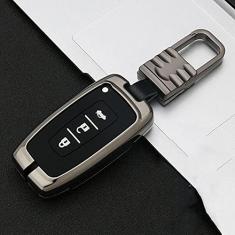 TPHJRM Carcaça da chave do carro em liga de zinco, capa da chave, adequada para Hyundai Solaris HB20 Veloster SR IX35 Accent Elantra i30 KIA RIO K2 K3