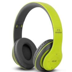 Fone De Ouvido Headphone Bluetooth 5.0 Bateria Longa Duração Sem Fio Extra Bass Dobravel Para Treino, Academia, Trabalho (Verde)