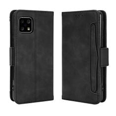 Capa com compartimento para cartão para Sharp Aquos Sense 4 Plus, capa flip de couro para Sharp Aquos Sense 4 Plus, capa magnética retrô para celular, capa carteira com compartimentos para cartões