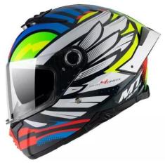 Capacete Moto Esportivo Mt Thunder 4 Drax B7 Azul - Mt Helmets, G-60CM