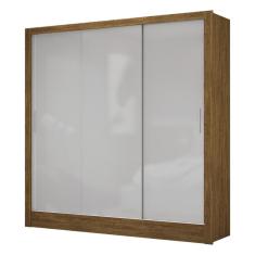 Guarda Roupa Dubai Com 3 Portas De Correr 3 Gavetas Carioca Cinamomo Off White