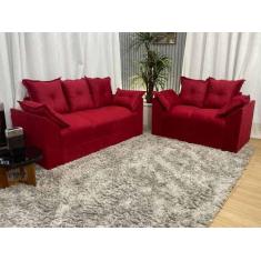 Sofá 2 e 3 Lugares Vermelho 608 Paris - Alpoim