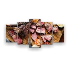 Quadro Decorativo Carne Picada Tábua Churrascaria 129x61