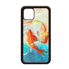 Capa Red Koi Fishes Aquarela estilo Japão para iPhone 12 Pro Max para Apple Mini Mobile Case Shell