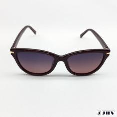 Óculos De Sol Feminino Quadrado Vinho Proteção Uv Jhv 160