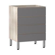 Balcão de Cozinha sem Tampo 60cm 4 Gavetas Luci Luciane Móveis