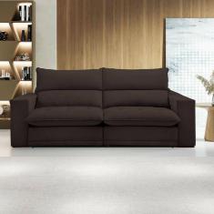 Sofá Retrátil e Reclinável Martinho 250cm Marrom