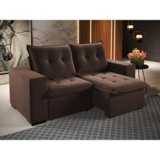 Sofá 200cm Bipartido Retrátil e Reclinável 3 Lugares Power com Rodizios Bombom