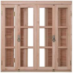 Janela de Madeira Veneziana 120x180cm Pantográfica Ewk 376 Rondosul