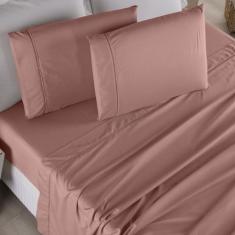 Jogo de Lençol Queen 04 Peças Percal 400 Fios Ponto Palito - Marias En