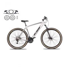 Bicicleta Aro 29 Ksw Xlt 24v Freios Disco Hidráulicos Garfo Suspensão Pneu Faixa - Branco Tam.19