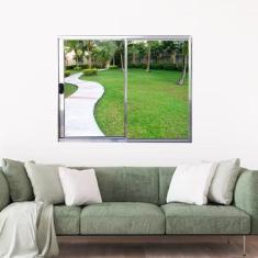 Janela Vitrô de Alumínio 2 Folhas 100 X 100cm Linha Modular - Esquadri