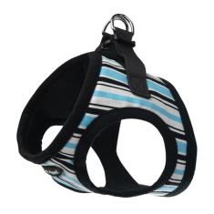 Bark Appeal Peitoral para cães com listras azuis para animais de estimação pequenos e médios – Tamanho atualizado, remedir é essencial – Peitoral macio – antiestrangulamento com alça ajustável e clipe