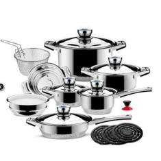 Jogo De Panelas Alemão - Aço Cirúrgico 23Pçs - Top De Linha
