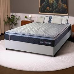 Conjunto Cama Box Viúva Dakota Preto 128x188x57 Espuma D33