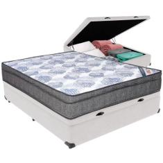 Cama Box Baú Branco E Colchão Iso Superpocket Molas Ensacadas Viúvo Or
