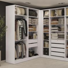 Guarda-roupa Closet 2 Gavetas Kappesberg Adapt Branco 158cm