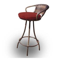 Banqueta Giratória em Fibra Sintética - Tecido Duna Vermelho - Abinosk