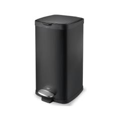 Lixeira Em Aço Carbono Com Pedal E Balde Frame 12L, 33,9 x 26,1 x 40,3 cm, Preto, Brinox