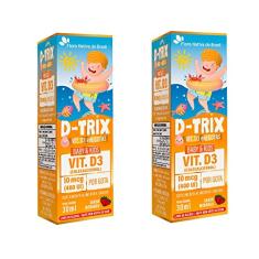 KIT 2X D-TRIX (Vitamina D3 infantil) 30ml - Flora Nativa Sabor:Morango