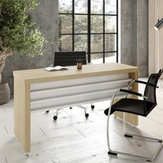 Escrivaninha Tebis Carvalho e Branca 136 cm