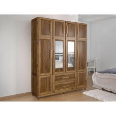 Guarda-roupa Casal com Espelho 10 Portas 2 Gavetas Maceió Ypê