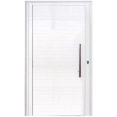 Porta Pivotante de Alumínio Branco Com Puxador Linha 25 - DC,  210 x 1