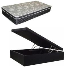 Cama Baú com Colchão Molas Ensacadas 1,10 X 1,88