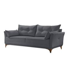 Sofá 3 Lugares Living M-97 Veludo Martins - Martins Estofados, Grafite