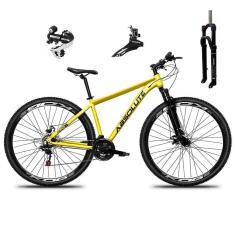 Bicicleta Aro 29 Absolute Nero 5 24v Câmbio Shimano Acera K7 Suspensão 100mm Trava Freio a Disco-Unissex