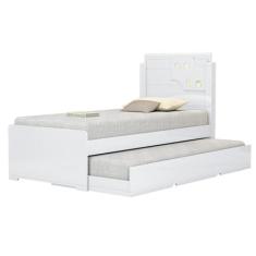 Cama Solteiro Bicama Bibox com Auxiliar Luiza - Soho Mobília, Branco