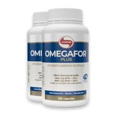 Kit 2X: Omegafor Plus Ômega 3 1g Vitafor 120 Cápsulas