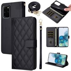 Furiet Capa carteira para Samsung Galaxy S20 Plus S20+ 5G com alça de pulso, alça de ombro, vários compartimentos para cartões, capa de telefone com suporte de couro PU para S20+5G S20plus 20S + S2O S