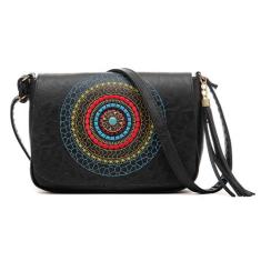 Bolsa Forrada Pequena Colorida Hippie Bordada Artesanal Mandala Alça T