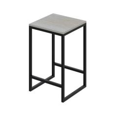 Banqueta Média 38x36x60cm Active Yescasa Snow/Preta