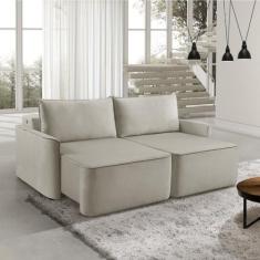 Sofá Retrátil 220cm com Kit Entrada USB 4 Lugares Moon 2321 - Estofart