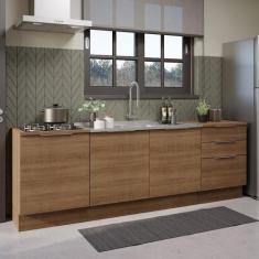 Armário De Cozinha Compacta 240cm Rustic Stella Madesa 01 Rustic