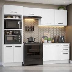 Armário De Cozinha Completa 270cm Branco Agata Madesa