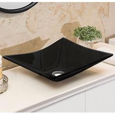 Cuba de Vidro Bergan - Sulle 41 x 31,5 cm 10 mm Preto