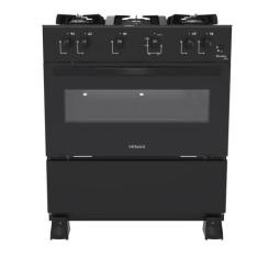 Fogao a Gas 5 Bocas Venax Picasso Line Preto, Bivolt