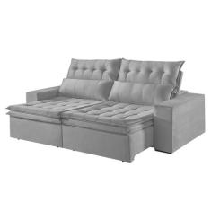 Sofá 5 Lugares Retrátil e Reclinável Martins M-118 Veludo - Martins Es