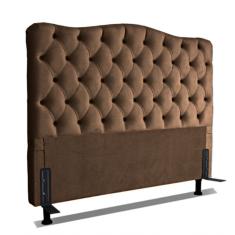 Cabeceira Casal 138 - Bello Box - Dunas Veludo Tabaco