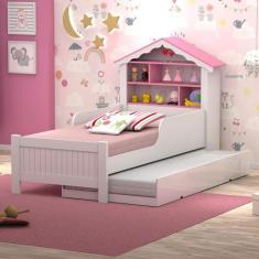 Cama de Princesa Solteiro com Auxiliar e Colchões