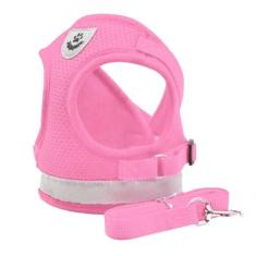 Coleira Pet Peitoral Refletível Com Guia para Cães Regulável Super Con