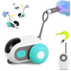 Brinquedo de Gato Pet Felino Carrinho Controle USB Bateria Recarregavel Interativo Diversao Entretenimento