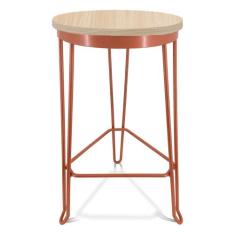 Banqueta Banco Guatemala Estilo Industrial - Cobre/Jade - Genus Móveis