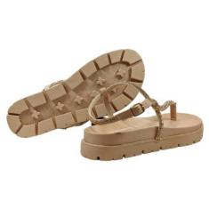 Sandália Via Marte Rasteira Papete Feminina 102-008-01-Feminino